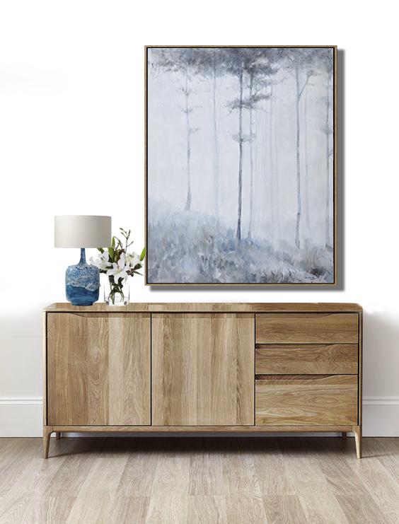 Vertical Abstract Landscape Art #LX63B